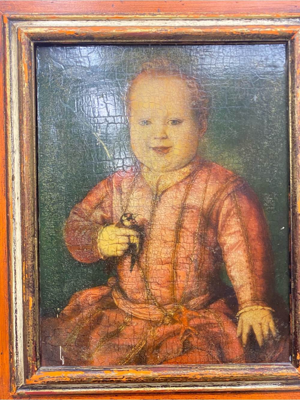 Vintage Italian Bronzino Portrait – Don Garcia de’ Medici | wood frame